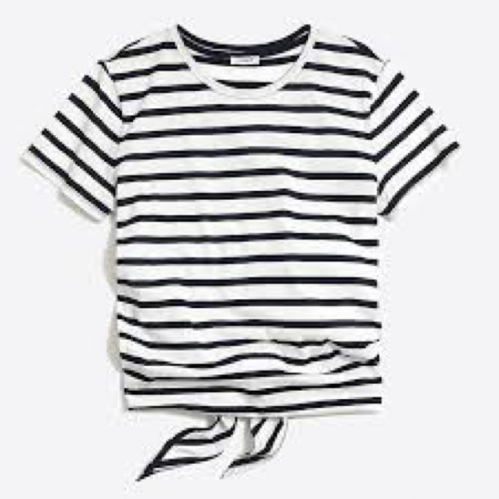 J. Crew striped tie back shirt